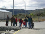Coyhaique friends waving goodbye